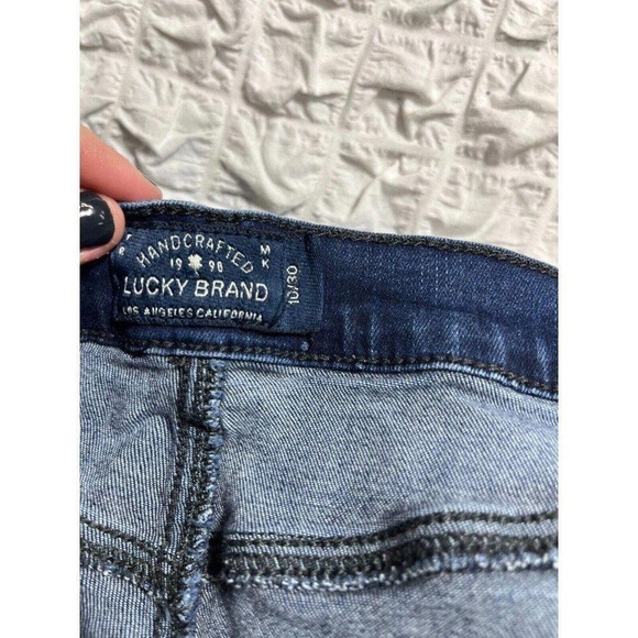 Lucky Bridgette Bootcut Jeans Blue Distressed Denim Five Pocket Zip Fly Womens 1 - Picture 8 of 8